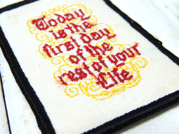 【1960y~・アメリカの名言】メッセージ付き・ヴィンテージ・刺繍ワッペン・バッジ