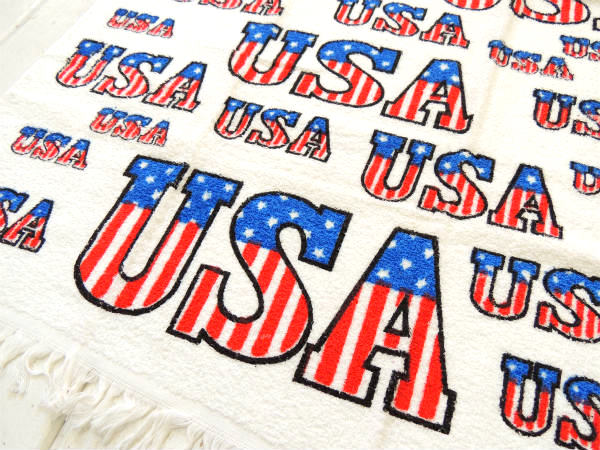 USA CANNON社・アメリカ国旗柄・デッドストック・ヴィンテージ・バスタオル・タオル・コットン