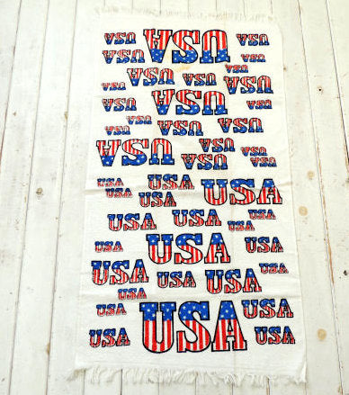 USA CANNON社・アメリカ国旗柄・デッドストック・ヴィンテージ・バスタオル・タオル・コットン