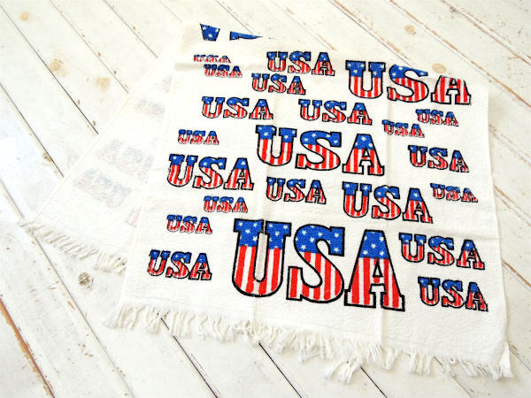 USA CANNON社・アメリカ国旗柄・デッドストック・ヴィンテージ・バスタオル・タオル・コットン