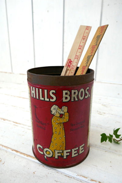 1920~1930s【HILLS BROS】ヒルスコーヒー・ビンテージ・コーヒー缶・店内ディスプレイ