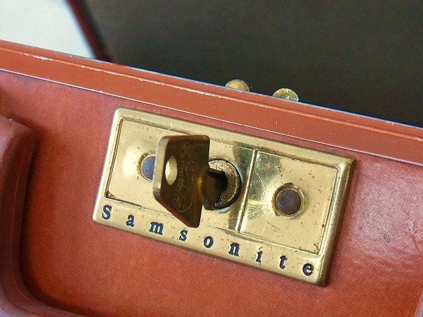 【Samsonite】サムソナイト・キャメル色・鍵付き・ヴィンテージ・スーツケース/トランク