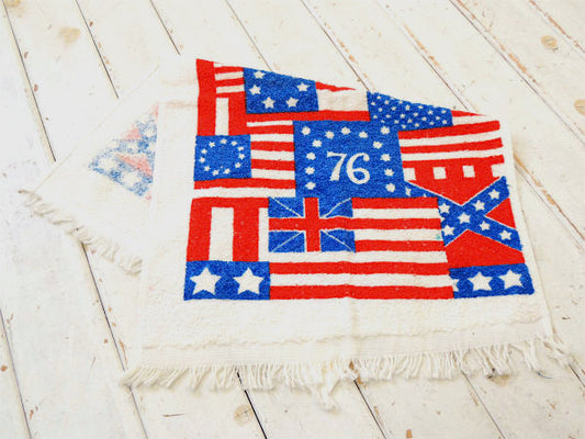 アメリカ&イギリス国旗柄・1976年・デッドストック・ヴィンテージ・フェイスタオル・タオル・コットン
