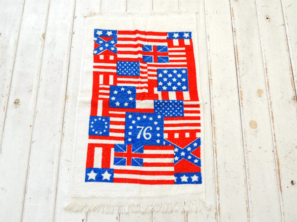 アメリカ&イギリス国旗柄・1976年・デッドストック・ヴィンテージ・フェイスタオル・タオル・コットン
