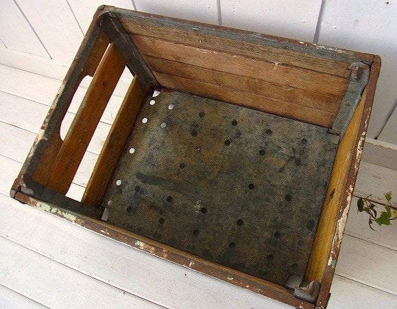 【GOLDEN STATE CO】白いペンキ付き・ヴィンテージ・ウッドボックス/木箱/ガレージ