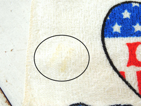 LOVE 星条旗&ハート柄・デッドストック・70's・ヴィンテージ・ハンドタオル・ヒッピースタイル