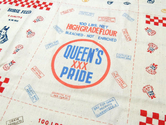 【フィードサック&フラワーサック】デッドストック未使用・ヴィンテージ・6パネル生地/ファブリック①