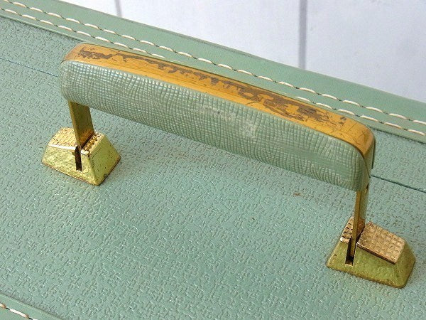 【Starline】ミントグリーン色・ヴィンテージ・スーツケース/トランク(M) USA