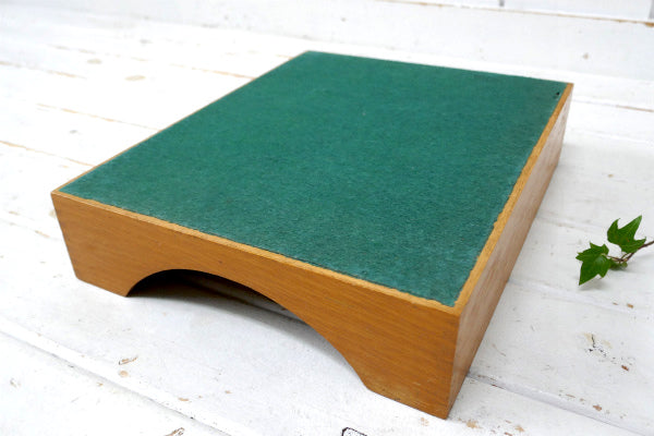 ノスタルジックな木製・アンティーク・書類ラック デスクトレイ 書類トレイ USA レタートレイ