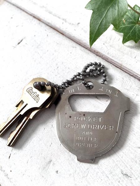 1950's・GOOD LUCK・グッドラック・クローバー・ビンテージ・ドライバー&栓抜き・鍵2本付