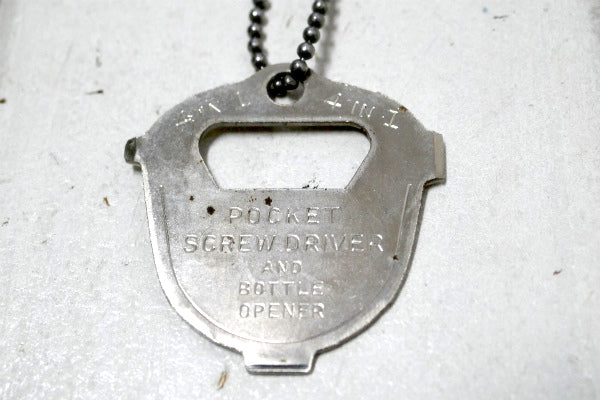 1950's・GOOD LUCK・グッドラック・クローバー・ビンテージ・ドライバー&栓抜き・鍵2本付