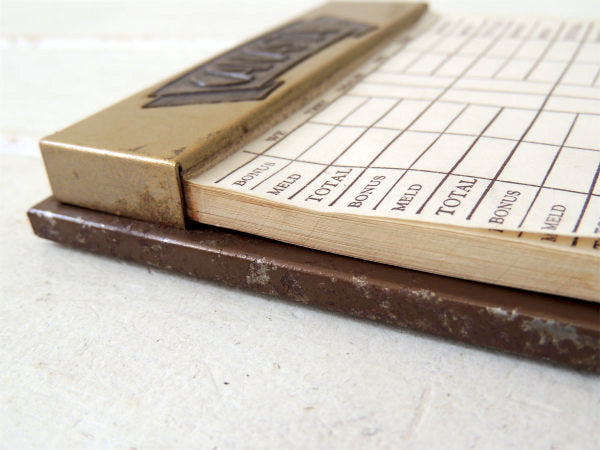 パークシャーマン CANASTA メタル製 ヴィンテージ スコアカードホルダー メモ帳ホルダー