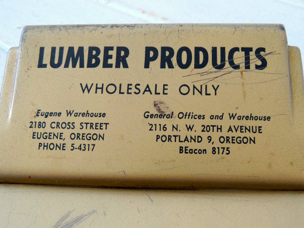 【LUMBER PRODUCTS】ゴールド色・メタル製・ヴィンテージ・クリップボード/バインダー