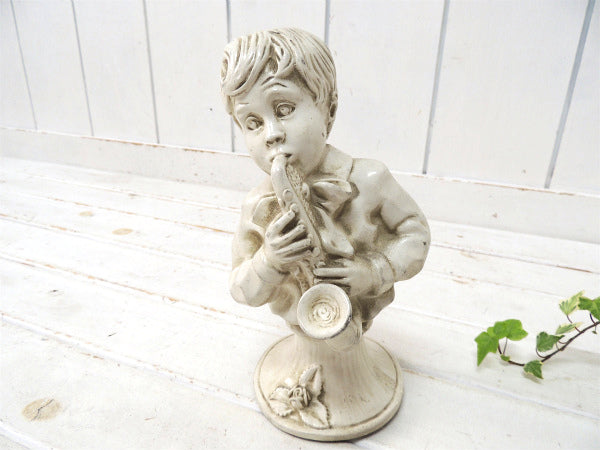 Universal Statuary 1971年 サックスを吹く少年 ヴィンテージ ドール 人形 置物 オブジェ 店内装飾品
