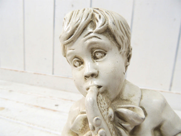 Universal Statuary 1971年 サックスを吹く少年 ヴィンテージ ドール 人形 置物 オブジェ 店内装飾品