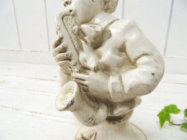 Universal Statuary 1971年 サックスを吹く少年 ヴィンテージ ドール 人形 置物 オブジェ 店内装飾品