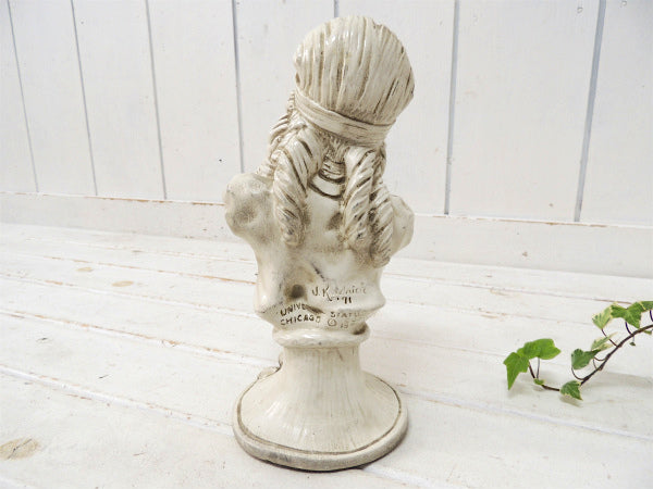 Universal Statuary 1971年・耳に手をあて音色を聞く少女・ビンテージ・人形 オブジェ  置物