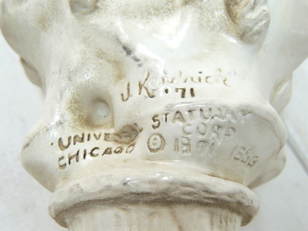 Universal Statuary 1971年・耳に手をあて音色を聞く少女・ビンテージ・人形 オブジェ  置物