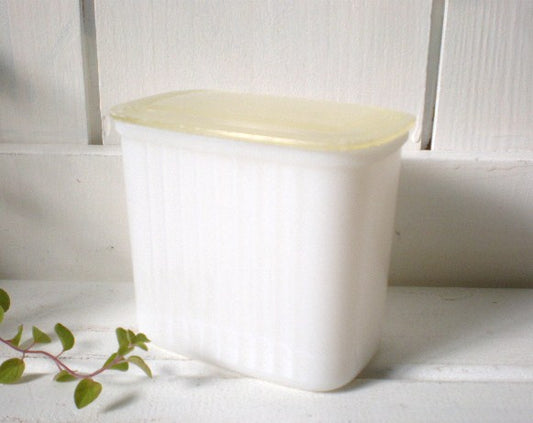 ヘーゼルアトラス ヴィンテージ レフリジレイター 保存容器 ミルクガラス USA キッチン雑貨 USA