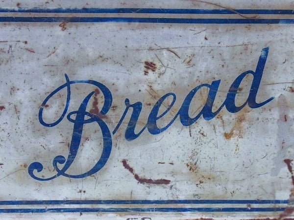 【Bread】若草色・ティン製・アンティーク・ブレッド缶/ティン缶　USA