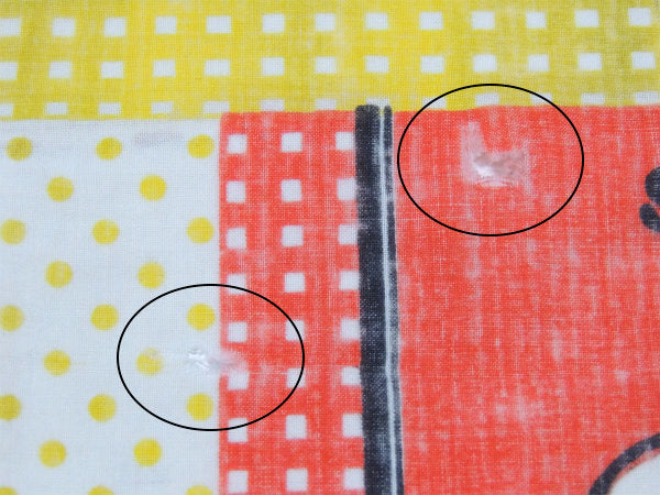 【スマイル・スヌーピー】ピーナッツの仲間・パネル柄・70'ヴィンテージ・ユーズドシーツ(フラット)