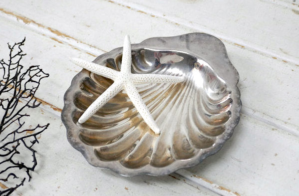 【ONEIDA】シルバープレート・シェル型・ヴィンテージ・トレイ・ソープディッシュ・キャンデイトレイ