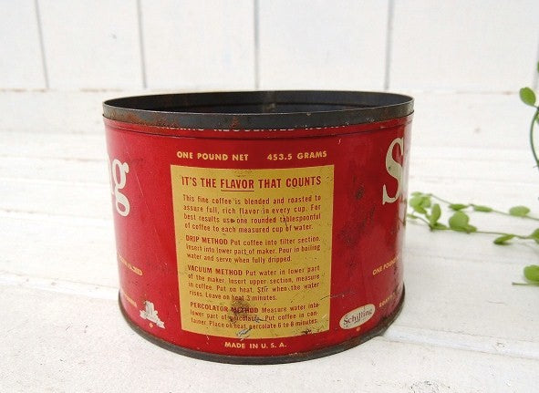 【Schilling COFFEE】サンフランシスコ・ティン製・ヴィンテージ・コーヒー缶・ブリキ缶