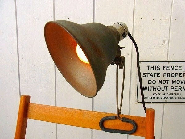 【LEVITON】ブリキ製・ヴィンテージ・クリップライト/ポータブルランプ/照明 USA