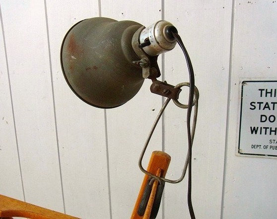 【LEVITON】ブリキ製・ヴィンテージ・クリップライト/ポータブルランプ/照明 USA