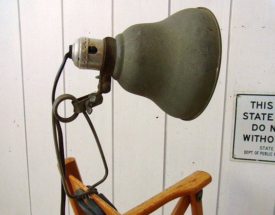 【LEVITON】ブリキ製・ヴィンテージ・クリップライト/ポータブルランプ/照明 USA