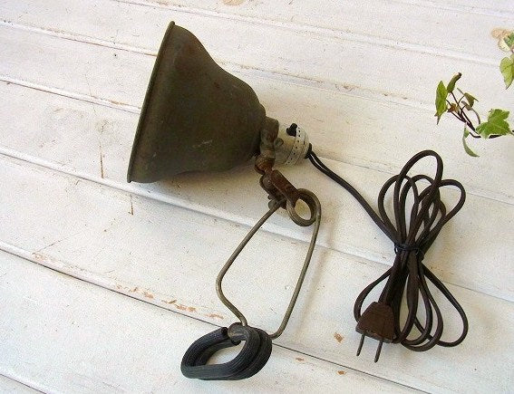 【LEVITON】ブリキ製・ヴィンテージ・クリップライト/ポータブルランプ/照明 USA