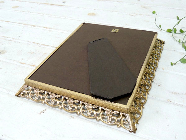 IIC フラワーモチーフ・透かしデザイン・アンティーク・フォトスタンド・写真立て・フレーム 額 装飾