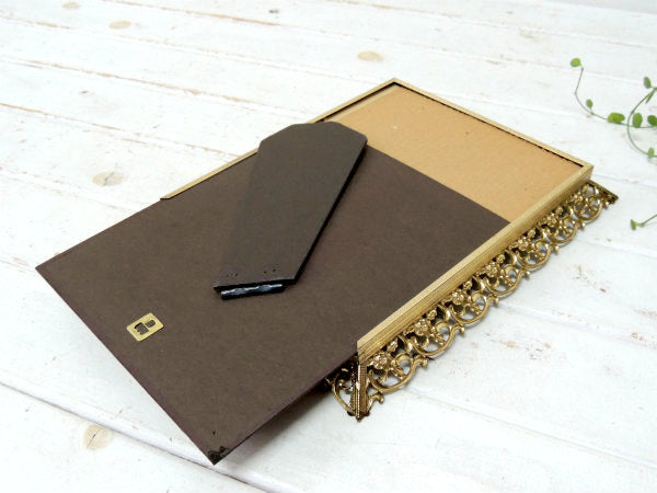 IIC フラワーモチーフ・透かしデザイン・アンティーク・フォトスタンド・写真立て・フレーム 額 装飾