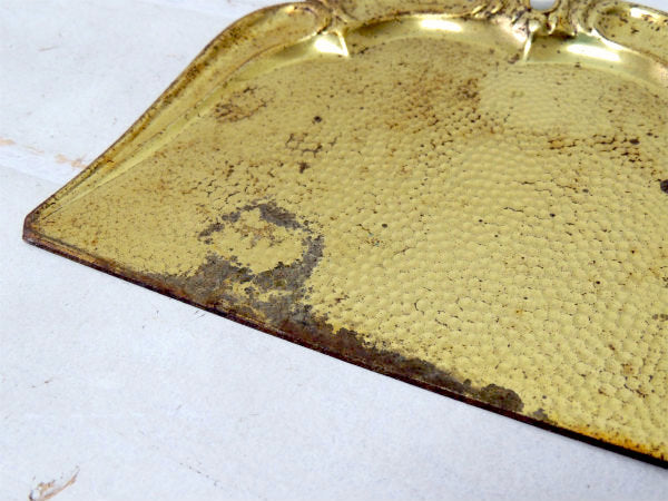 ドイツ製・ゴールド色・アンティーク・クラムトレイ・卓上ちりとり・ダストパン・Germany