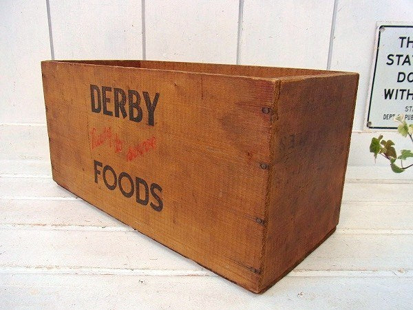 【DERBY】コンビーフ・ヴィンテージ・ウッドボックス/木箱/ガレージ USA