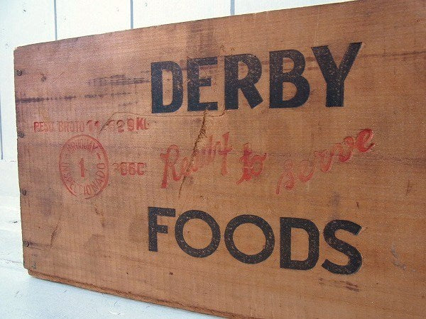 【DERBY】コンビーフ・ヴィンテージ・ウッドボックス/木箱/ガレージ USA