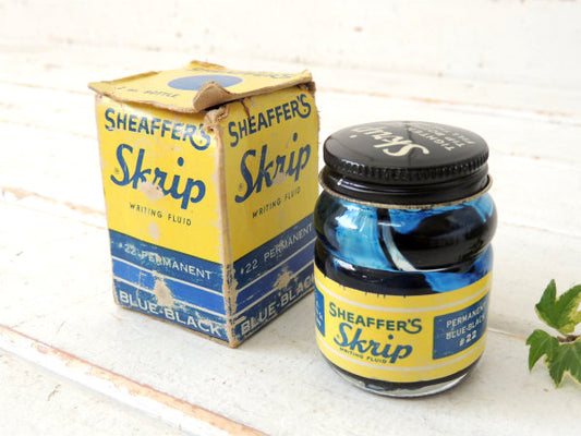 SHEAFFER・Skrip シェーファー・紙箱・ガラス製・ヴィンテージ・インクボトル・瓶・USA