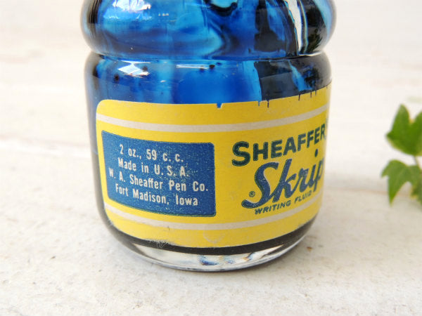 SHEAFFER・Skrip シェーファー・紙箱・ガラス製・ヴィンテージ・インクボトル・瓶・USA