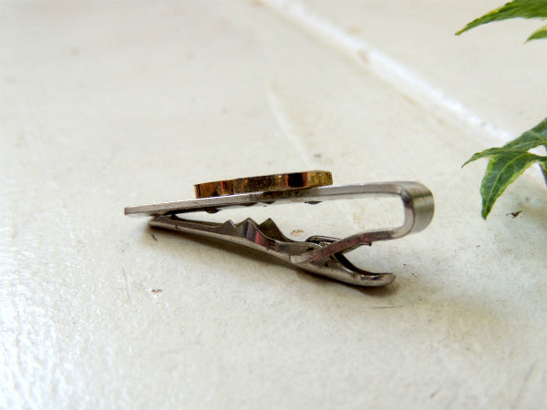 【Fred・スワンク】シルバー×ゴールドトーン・イニシャル・デザイン・ヴィンテージ・タイピン