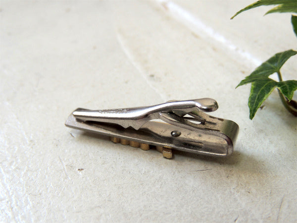 【Fred・スワンク】シルバー×ゴールドトーン・イニシャル・デザイン・ヴィンテージ・タイピン