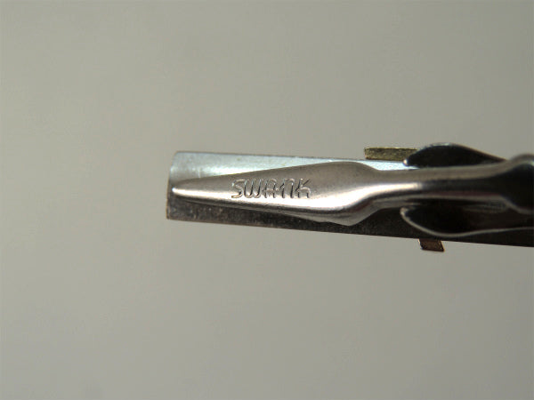 【Fred・スワンク】シルバー×ゴールドトーン・イニシャル・デザイン・ヴィンテージ・タイピン