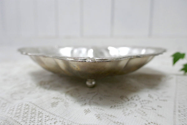 【IKORA】ドイツ製・シルバープレート・ハート型・脚付き・ヴィンテージ・トレイ・ジュエリートレイ