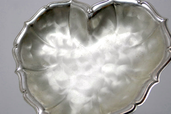 【IKORA】ドイツ製・シルバープレート・ハート型・脚付き・ヴィンテージ・トレイ・ジュエリートレイ