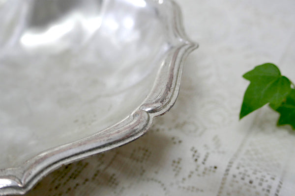 【IKORA】ドイツ製・シルバープレート・ハート型・脚付き・ヴィンテージ・トレイ・ジュエリートレイ