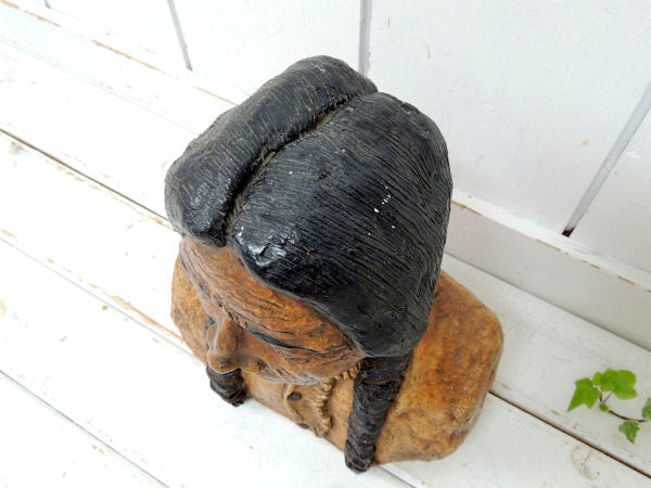 シッティング ブル スー族・インディアン・セラミック製・1976・ヴィンテージ・バストヘッド ドール