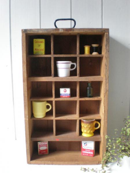 USA　木製アンティーク・コレクションボックス