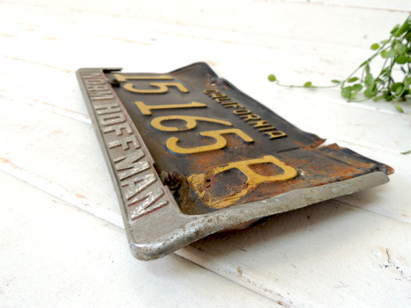 US カリフォルニア 1963年・15 165 B・ヴィンテージ・ナンバープレート・フレーム付き