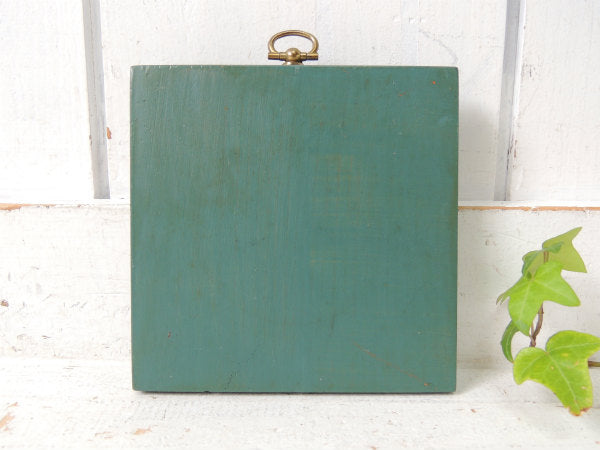 【シックなカラー&フラワー柄】トールペイント・木製・ヴィンテージ・壁掛け・ハンドペイント・USA