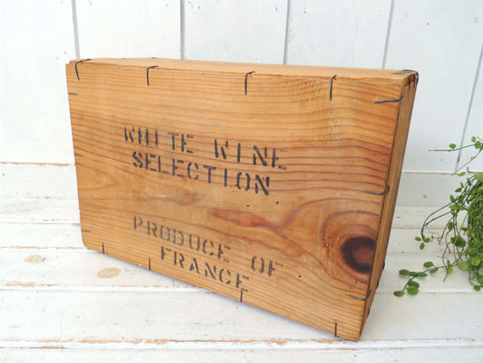 フランス ワイン ステンシル 英文字・ヴィンテージ・ウッドボックス・木箱・ワイン木箱・ディスプレイ