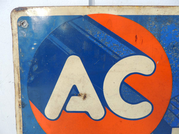 【1940s~AC/FUEL PUMPS】ヴィンテージ・スチール製・両面サイン・看板・USA